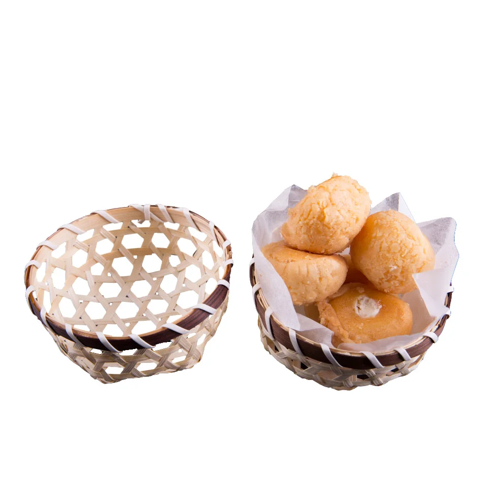 China Supplier Wholesale Cheap Hand made Woven Bamboo Wood Rattan Wicker Gift Vegetable Bread Picnic Basket for Easter Festival