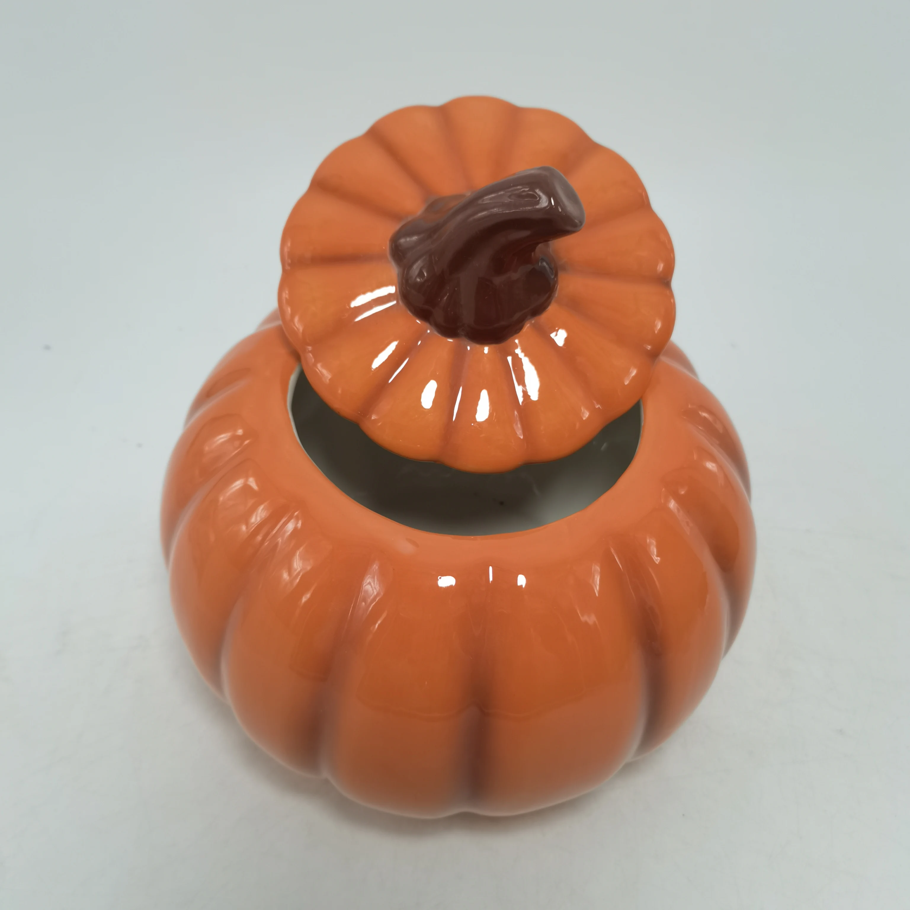 Hot sale Food tea coffee beans sugar candy Cookies Ceramic seal storage tank originality Pumpkin jar with lid