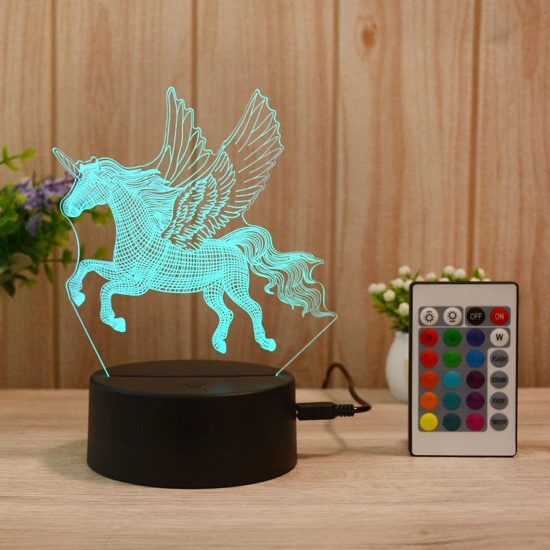 
Multi-colored Light customize led lamp base for 3d illusion acrylic 3d lamp illusion 