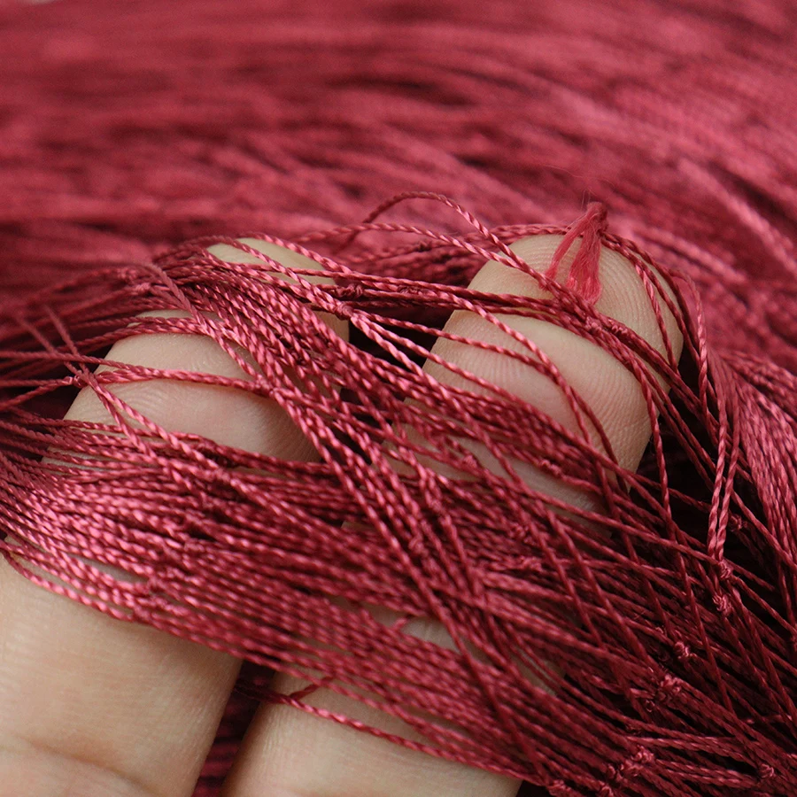 China Factory Wholesale Nylon Fishing Equipment 210D/9 PLY Red Knotted Nylon Multifilament Gill Net Fish Red De Pesca