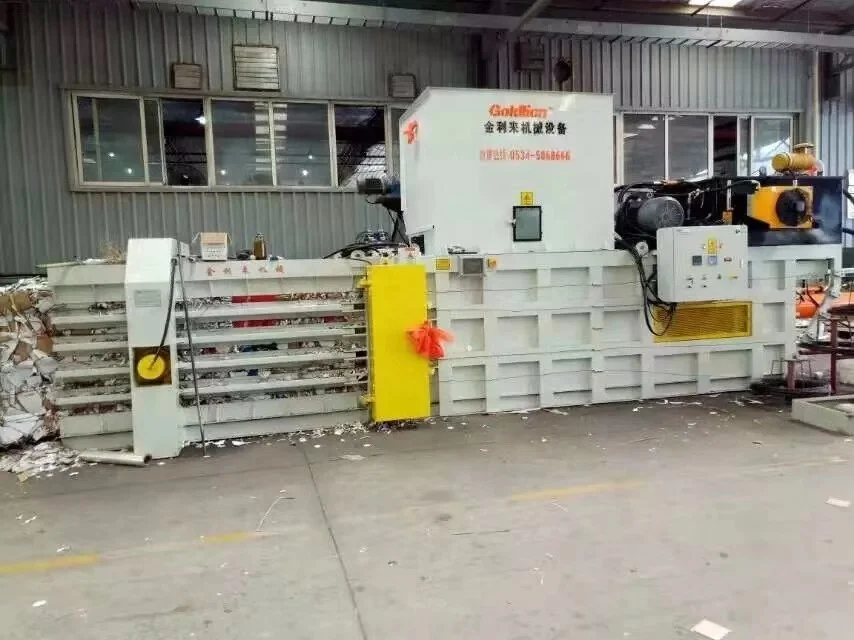 Horizontal Hydraulic Cardboard Baler For Sale / Plc Control Fully Automatic Hydraulic Waste Paper Carton Baler