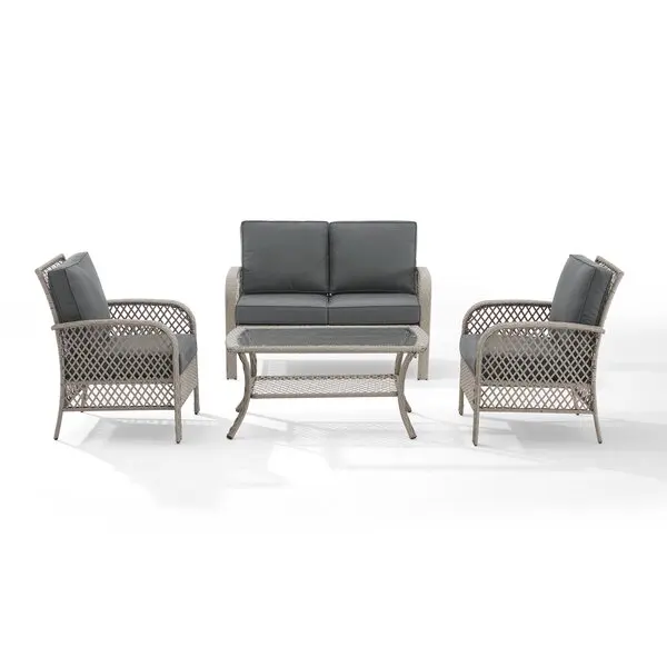 Wicker outdoor patio sectional rattan furniture 4 Seating garden rattan sofa set furniture outdoor sofa set