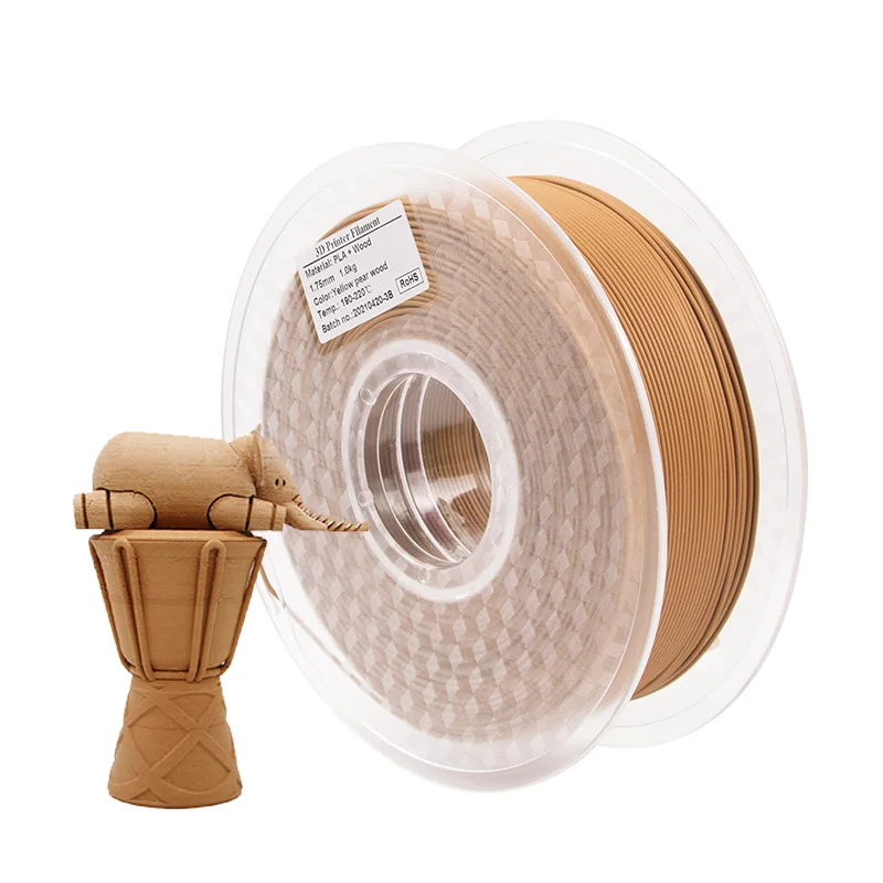 WOOD FLEXIBLE  Wholesale 1.75mm 1kg/spool PLA ABS Metal 3d printer filament  Wood filament 3d printer