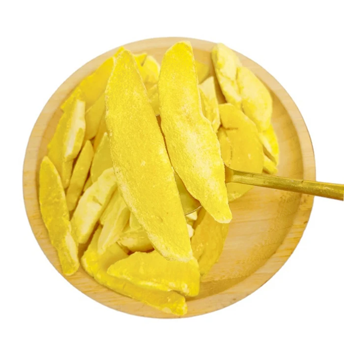 Factory Wholesale Price 100% Natural  No Additive Freeze Dried Mango Slices Fruit Sweet Snack