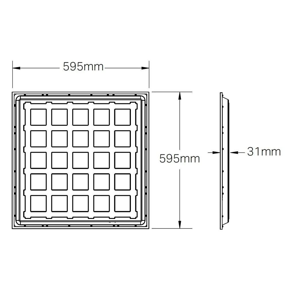 LED Panel Lights 600x600 EU Standard 4000K Neutral White 40W 4800lm with Philips LED Driver, 120lm/W 5 Years Warranty