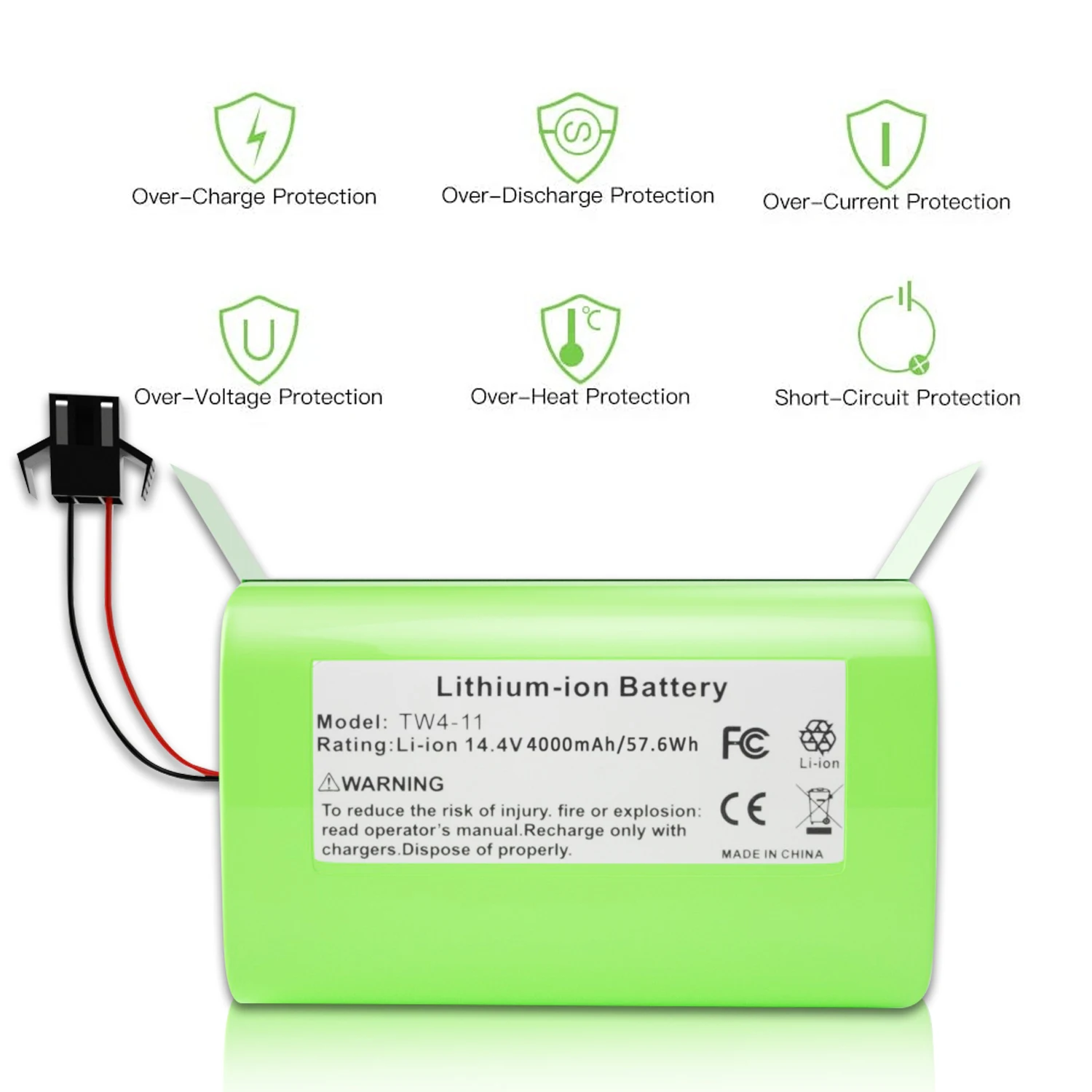 Vaccum Cleaner Replacement Battery Replacement 14.4V 4000mAh for Ecovacs Deebot N79S N79 DN622 for Robovac 11 11S 30 Power Tools