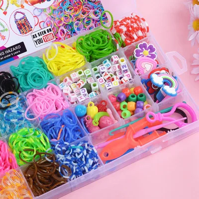 Premium Mixed Colors DIY rainbow rubber bands refill rubber band bracelet kit ColorfulBand Set