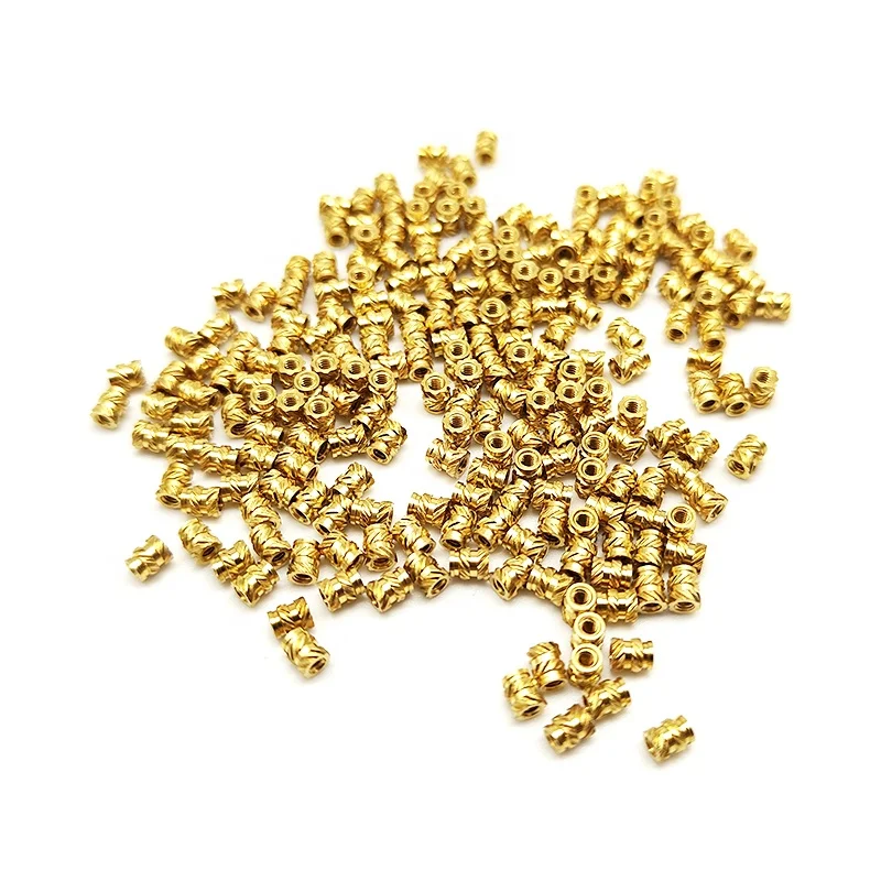 M2 M2.5 M3 M4 M5 M6 M8 Hot Sell Brass Nuts with Imperial Thread ISO Standard Nut Inserts Cheap Melt Insert Nut