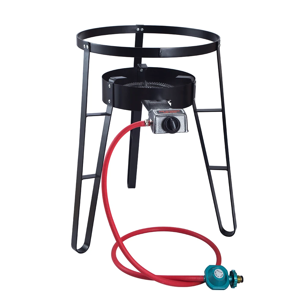 Cast Iron Round Low Pressure Burners Gas Stove With Auto ELectron Ignition For Wok Cooking Outdoor BBQ Grills