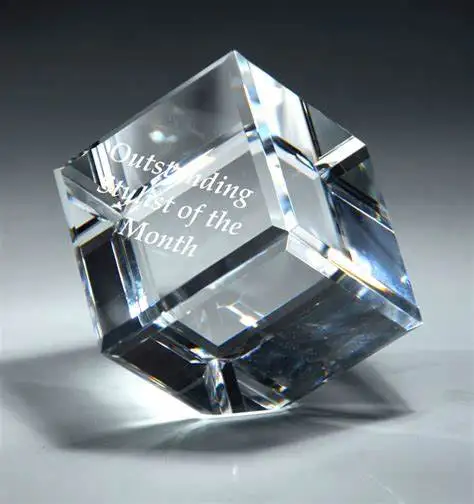 New arrival new clear crystal glass cube,new designed crystal cube