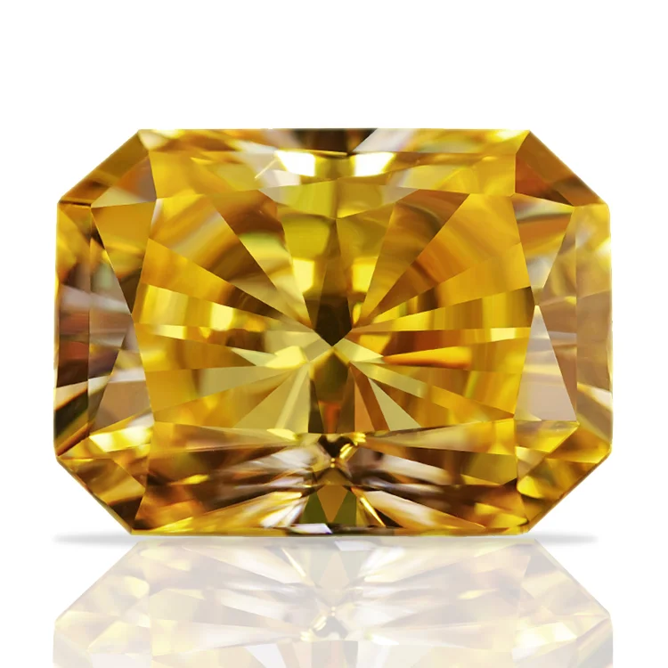 Hot Sell Yellow Radiant Cut Jewelry Making Stones Natural Yellow Moissanite Diamond Per Price Loose