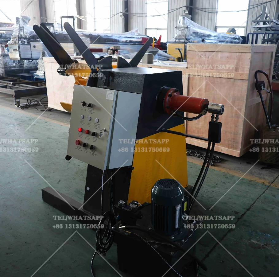 Automatic Sheet Metal Coil Steel Strip Electronic Flat Decoiler for Roll Forming Press