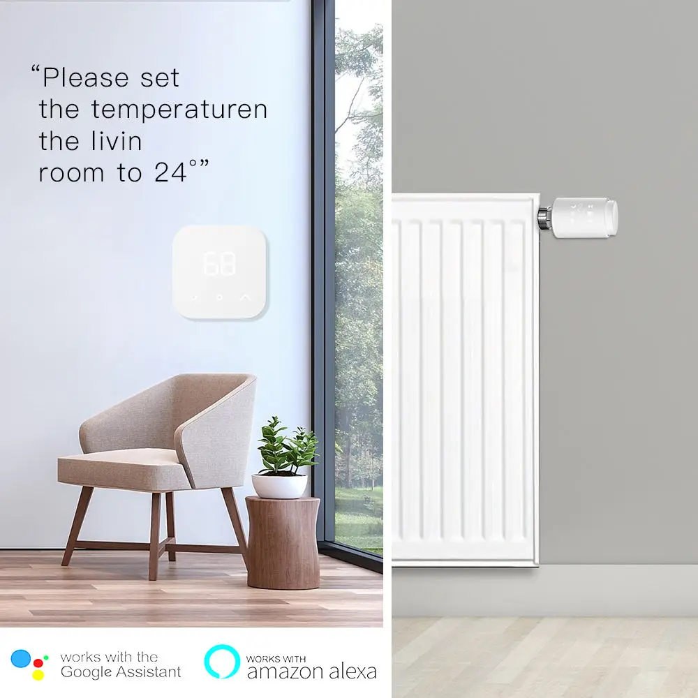 Tuya WiFi ZigBee Smart TRV Heating Thermostatic Radiator Valve Temperature Controller Smart radiator valve Thermostat