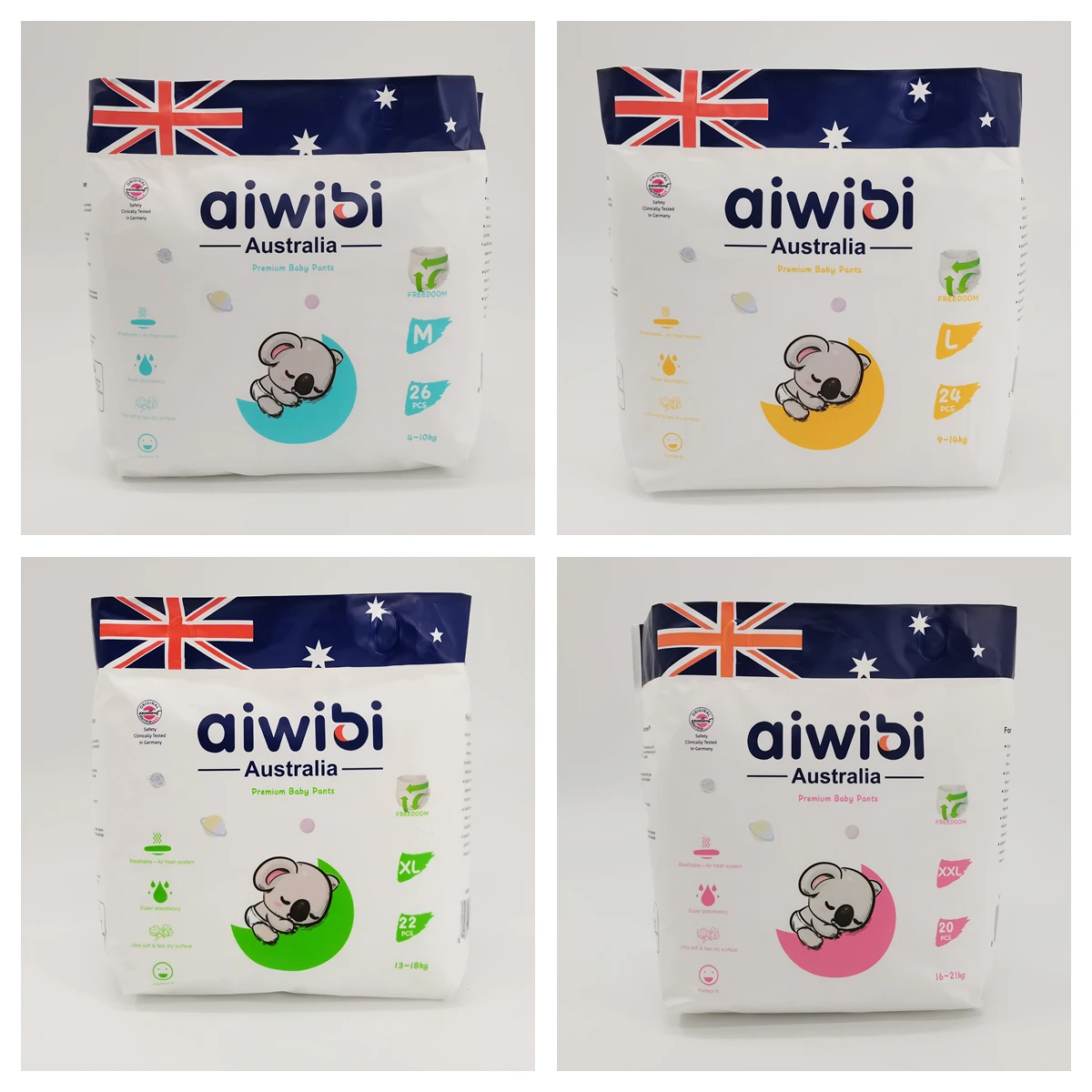 aiwibi super brand pull up ultra thin baby pant diapers super absorption top quality hot sell Q shape super breathable with ADL