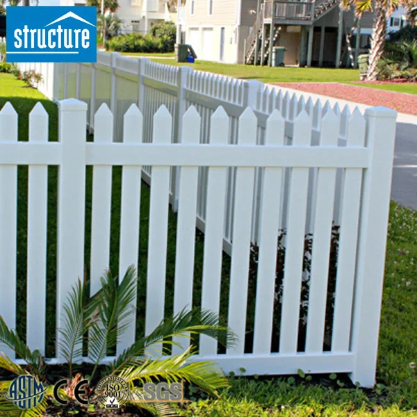 Free maintenance plastic fence easy installation PVC decorative garden fence