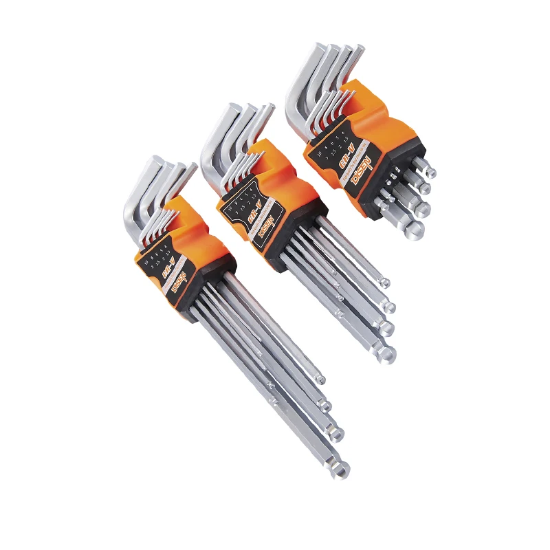 Wholesale High quality crv steel 9pcs ball end allen wrench hex key set