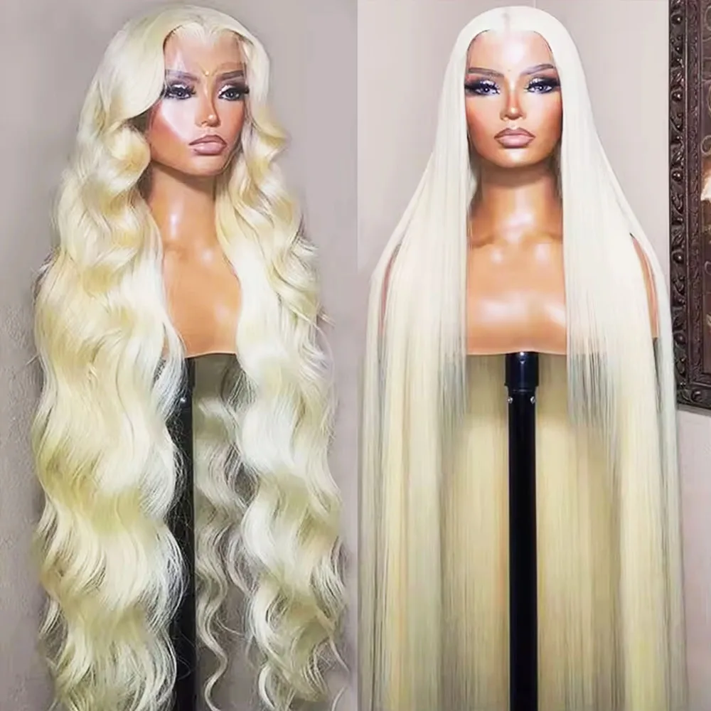 613 Blonde Hd Lace Front Wig Lace Frontal Human Hair Wig 613 Full Lace Wig Transparent Raw Virgin Deep Wave 13x4 Curly 30 Inch