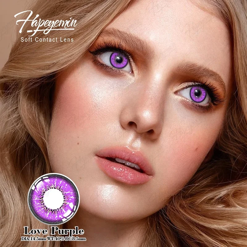 Best Selling Colorful best colored contacts Soft Lens  Free sample custom logo Drop Shipping yearly big eyes Contact Lens