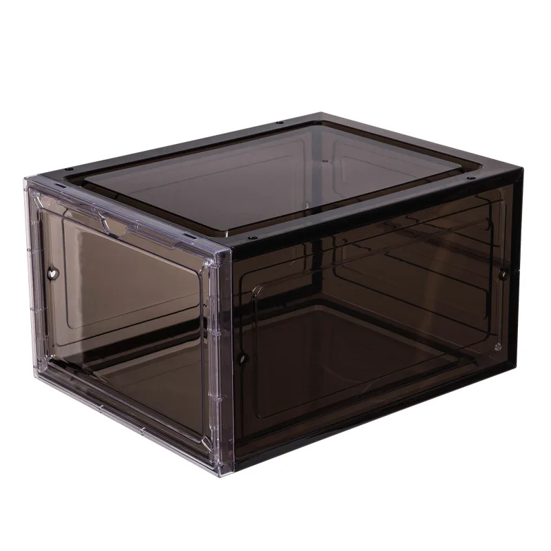 Factory Price Transparent Plastic Storage Shoe Box Container Easy To Assemble Clear Shoe Box
