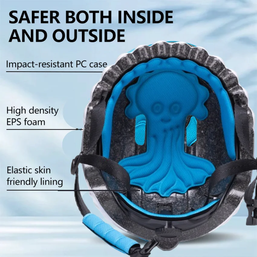 Cartoon Shark Child Helmet Thicken The Anti-Collision Buffer Layer Safety kids bicycle helmets For Children helmet kids