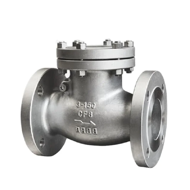 JIS 10K stainless steel SCS13 SCS14 flange 100A swing check valve price