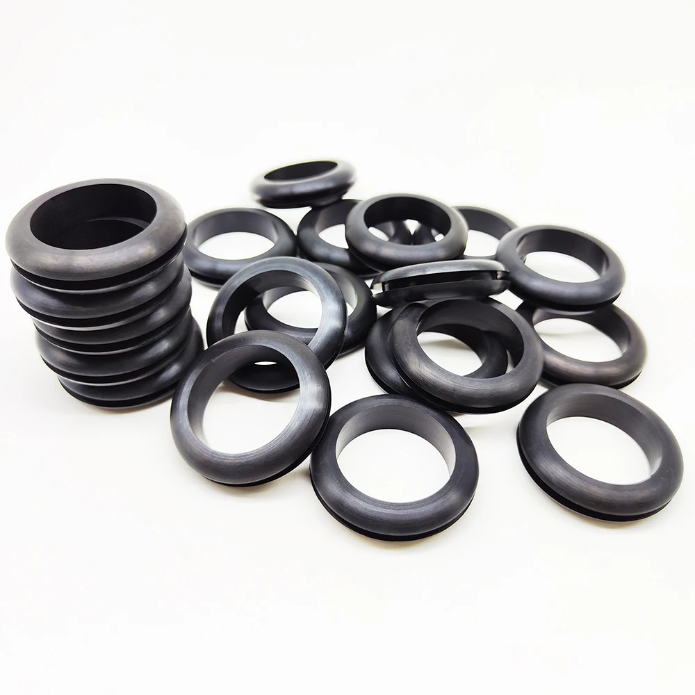 High Quality Washer Silicone Rubber Grommet Double Sided Round Waterproof Hole Plug for round cable Plate Hole Sealing Plug