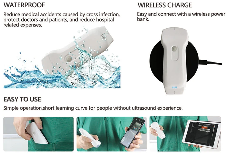 SY-A053CL 3 in 1 Pocket Ultrasound Probe Palm Portable Linear/Convex/Phased Array Ultrasound Wireless color doppler Ultrasound
