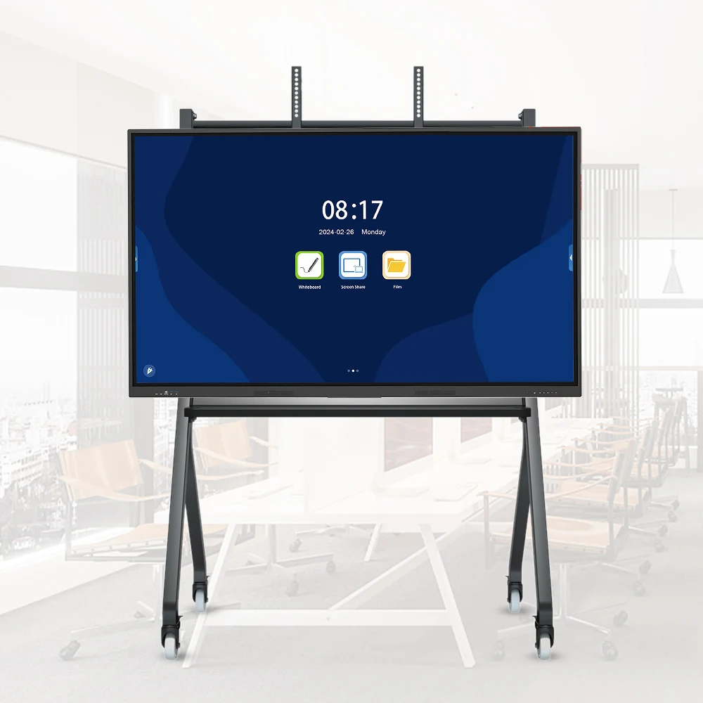 Portable Stand 65 75 86 98 Inch Multi Touch Digital Tv All In One Pc Class Interactive Board Smart Display Whiteboard