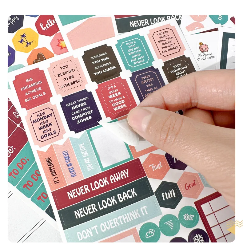 OEM Creative Gift Set Stickers Bill Tracker Budget Saving Book Money Organizer Planner