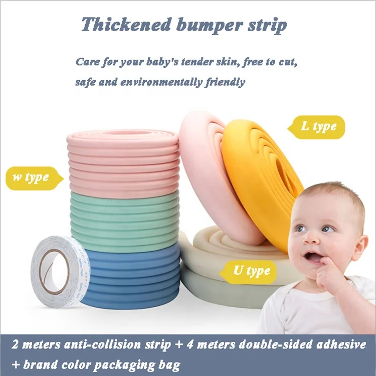 Нитриловая бутадиеновая резина, несколько цветов, детская вращающаяся Противоударная защитная полоса, бампер, угловой стол