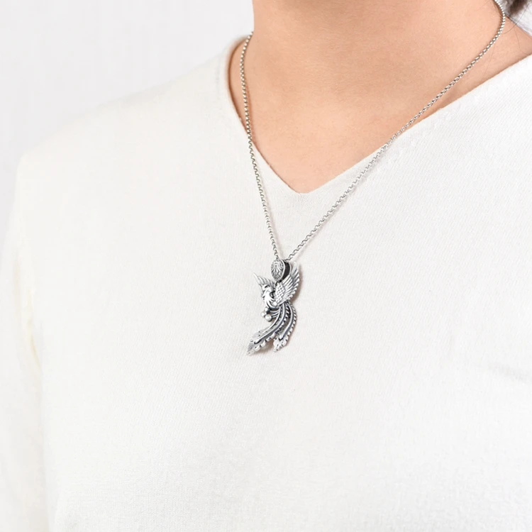 Authentic Ring Jewelry S925 Sterling Silver Jewelry Set Fashion Phoenix Ring Earrings Pendant for Women