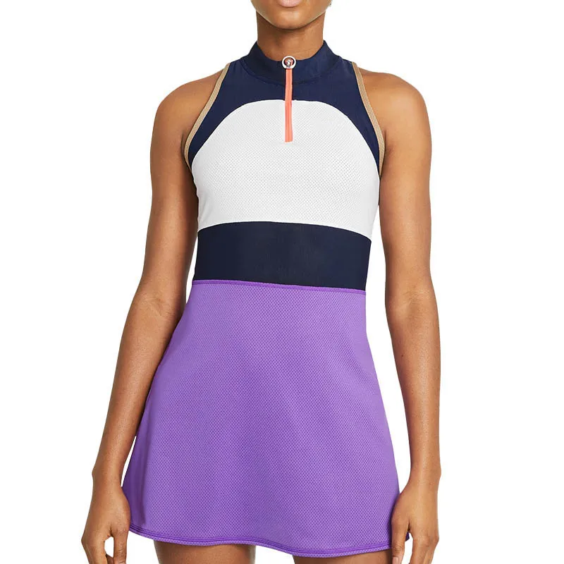 Women Sleeveless Soft Athletic Golf Tennis Dresses Quick Dry Exercise Workout Skirt Dress