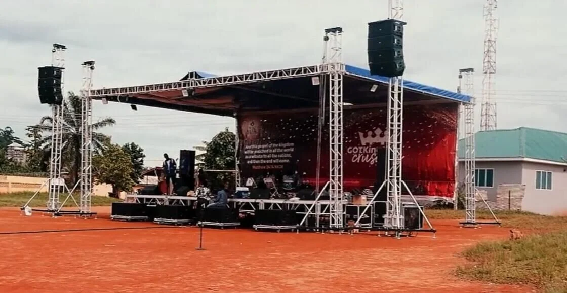 2023 Truss aluminum display support Line Array Speaker Truss  Tower Truss Stand 290*290 shelf system for sale