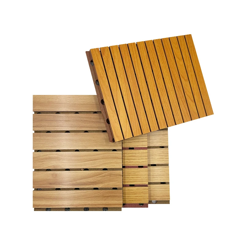 MASTER ACOUSTIC Fashionable Wooden V Groove Panel Perforated Wall Soundproof Tile Interior MDF Acoustic Ceiling Board