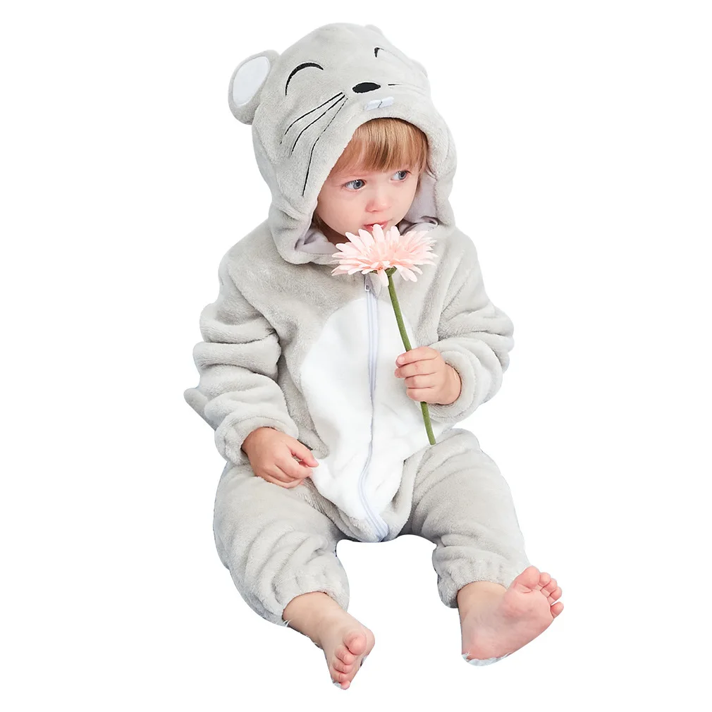 TCXW070402 Baby Bunting Bodysuit Infant Kids Jumpsuit Hooded Romper Outerwear Toddler Winter Baby Rompers With Zipper
