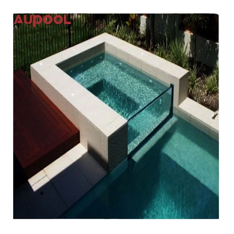 AUPOOL высокая прозрачность стеклянной стены над землей акриловый открытый сад на крыше бесконечный бассейн