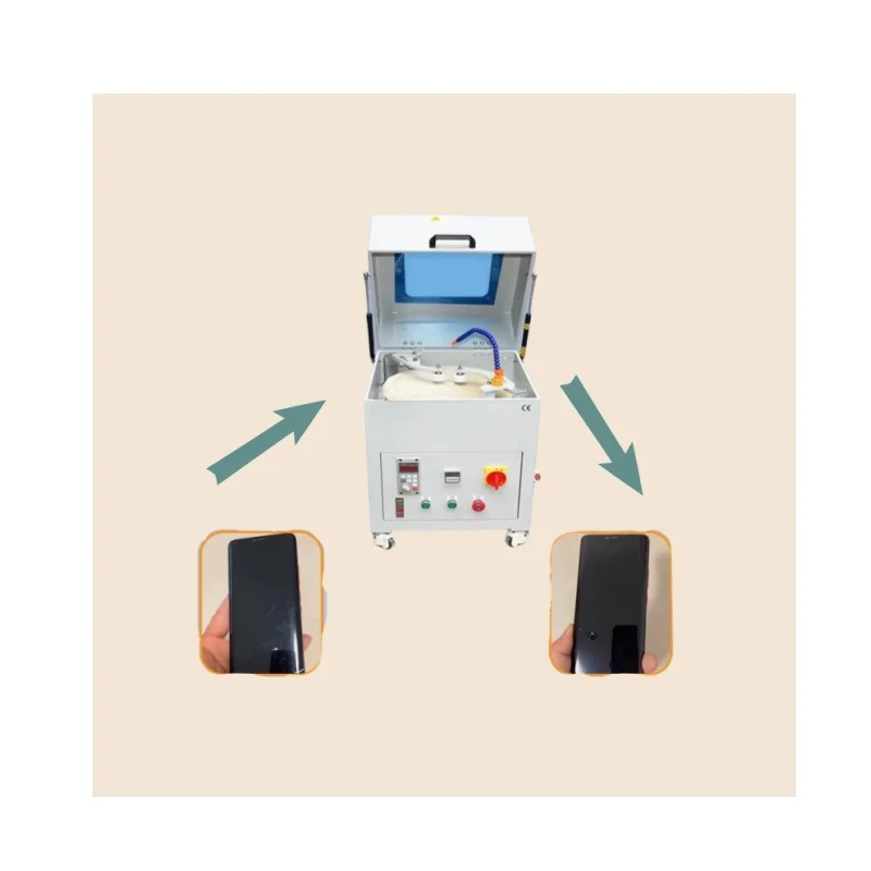 Automatic Efficiency LCD Screen Glass Polishing For Samsung Galaxy S23 S22 Ultra Back Cover Phone Scratches Grinding Machine
