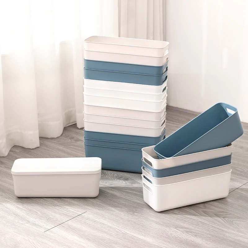 Chenyi Desktop Plastic Closet Stackable Storage Boxes & Bins Cigar Humidor Plastic Storage Box With Handle And Lid