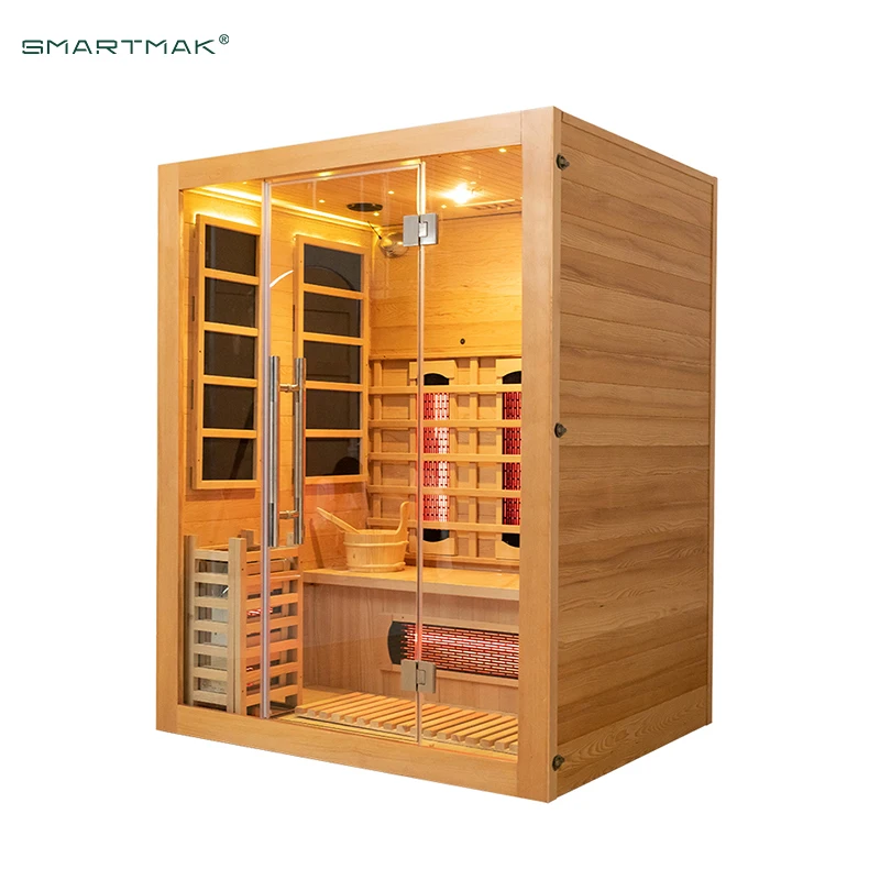 Hot selling far infrared sauna room indoor hemlock dry sauna