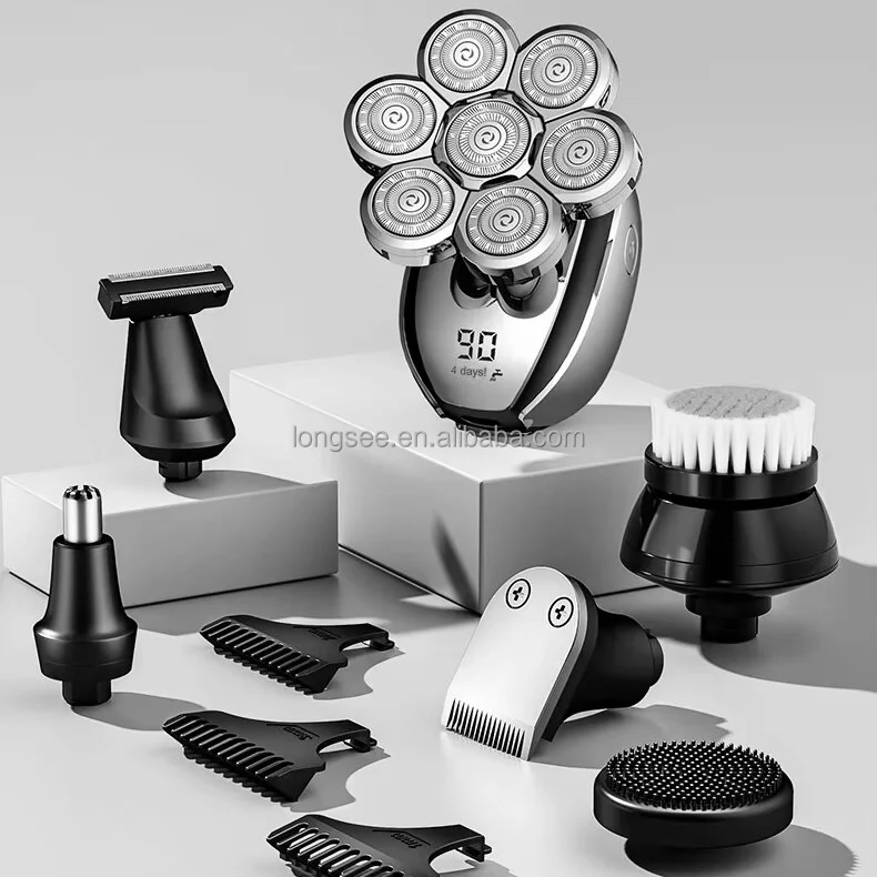Wholesale electric head shavers for bald men rotary waterproof cordless bald electric shavers dry wet shaving for men mini