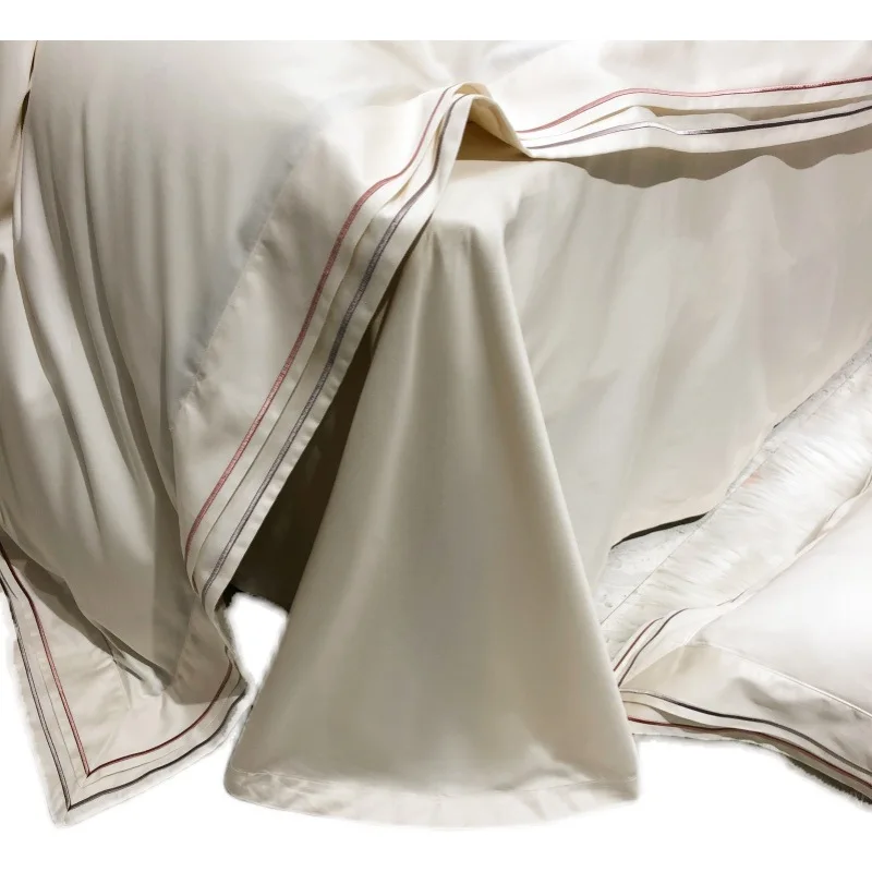 260 Thread Count Egyptian Cotton Bedding Set Duvet Cover Bedding Set with Zipper Closure Pillowcase 100% Cotton