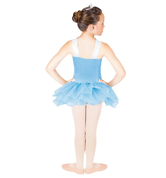 New light blue spandex spandex ballet skirt spandex leotard tutus of kids New--01