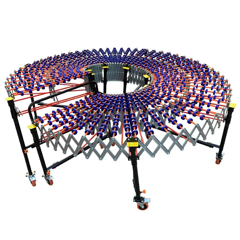 Factory Price Gravity Flexible Roller Conveyor Transmission Industrial Roller Chain Unloading System