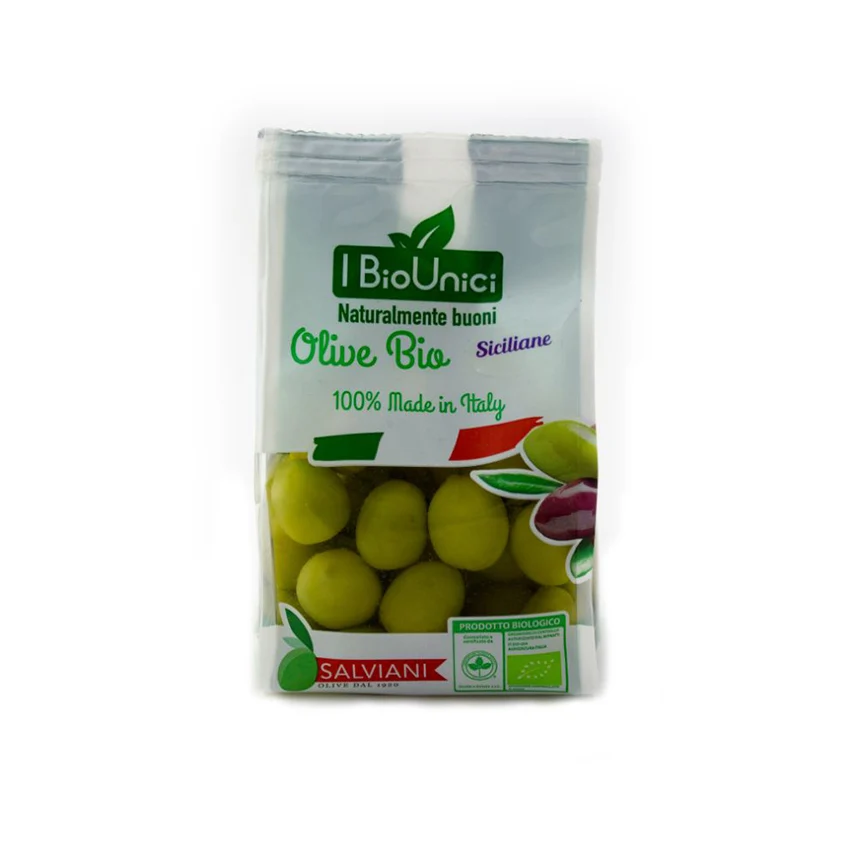 Premium Quality 200 G Plastic Bag Packaging Green Olives Fresh Fruits Organic Italian Harvest Olives