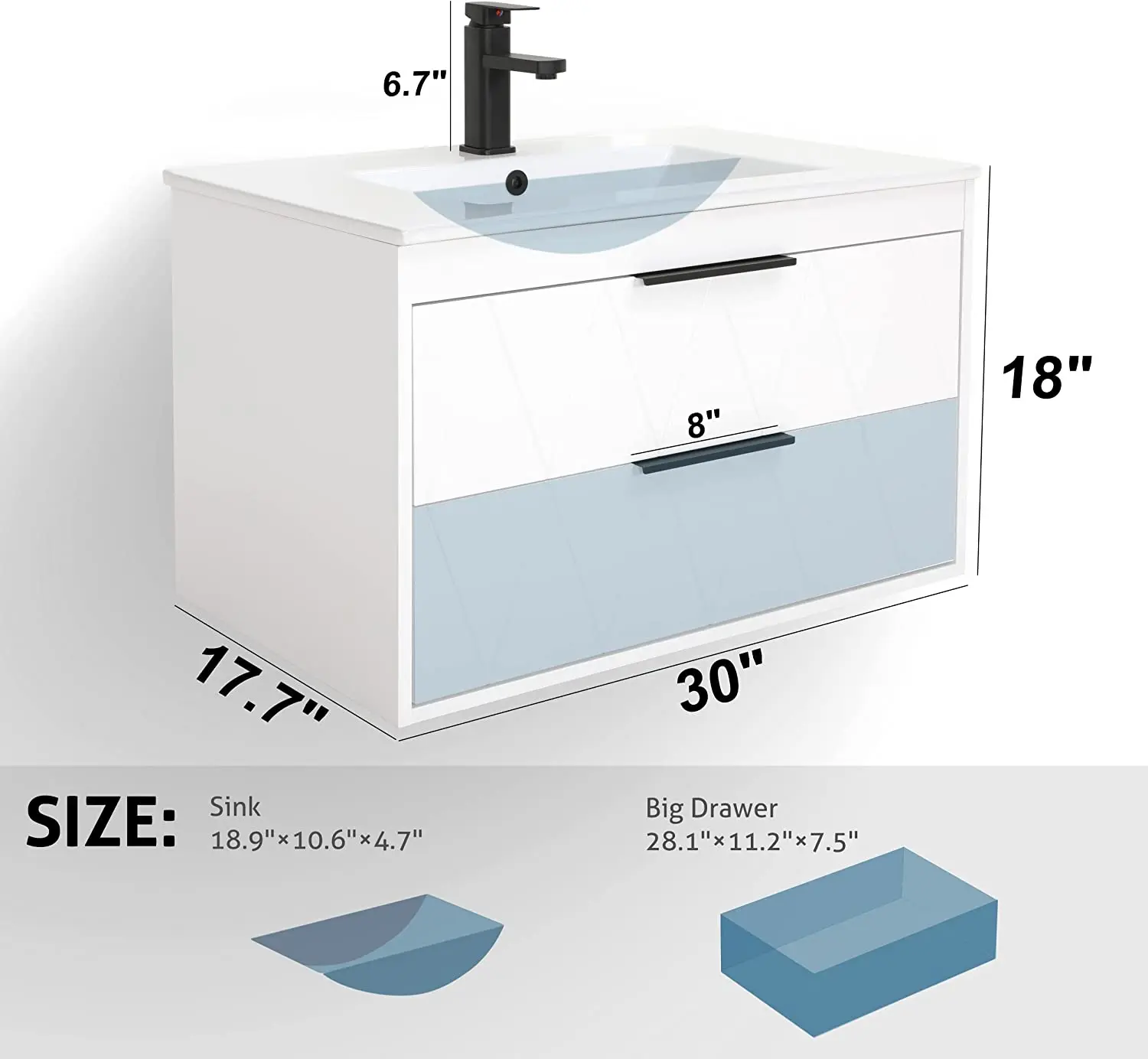 Bathroom Vanity With Sink Counter-top Vanity Customized Bathroom Vanity Cabinet
