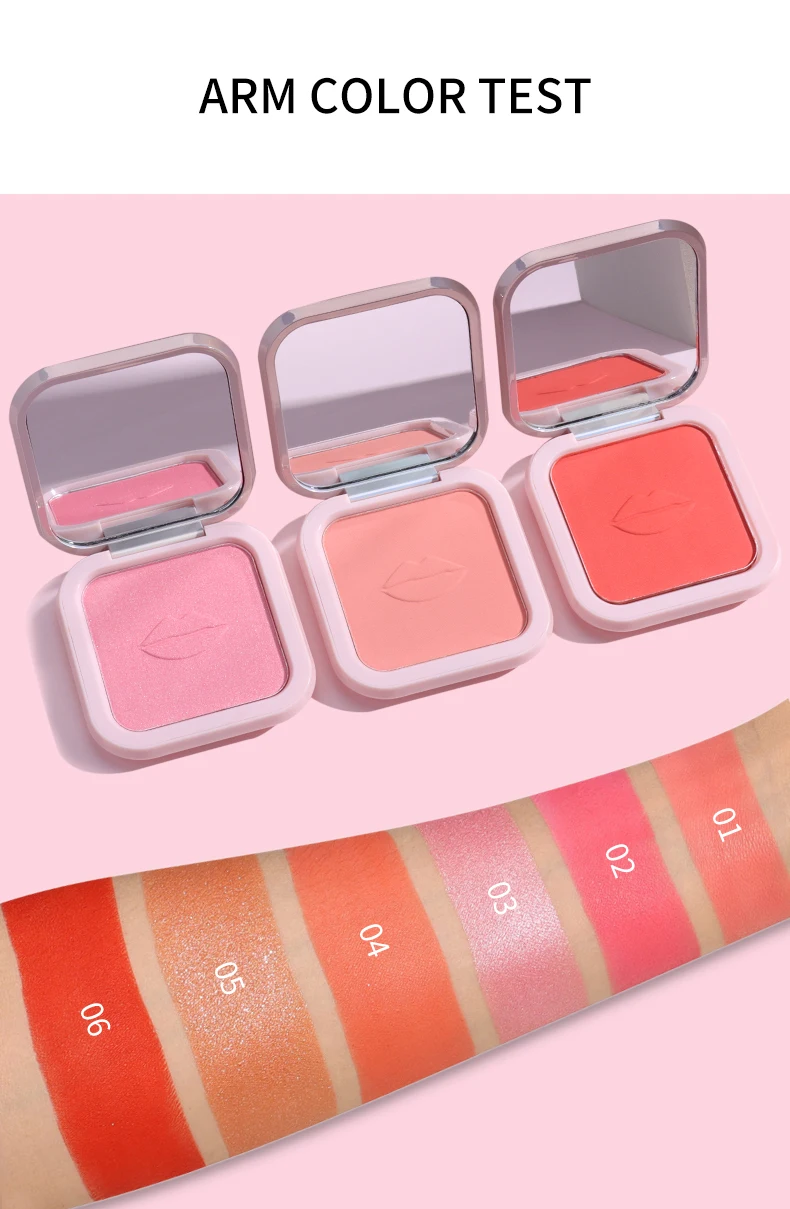 Oem Organic Blusher Pink Makeup Cheek Custom Blush Palette Private Label Powder Cream Blush