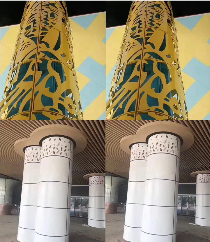 Custom  Metal Aluminum Perforated Solid Panel For Curtain Wall And Facade Cladding