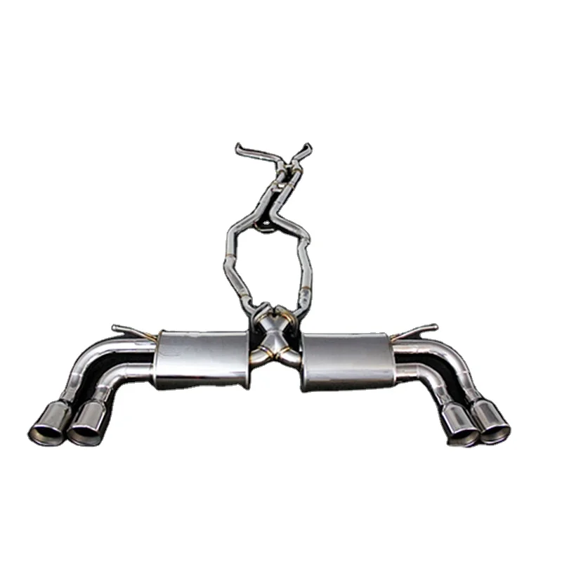 
MAXDO Performance Exhaust 304 Steel Polished Exhaust Downpipe For Porsche Cayenne 958.2 Exhaust Catback System Cover 2015-2017 