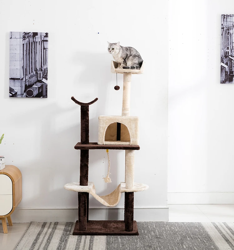 Sisal Fabric Cat Tree House Cat Accessories Cat Tree Tower Condo