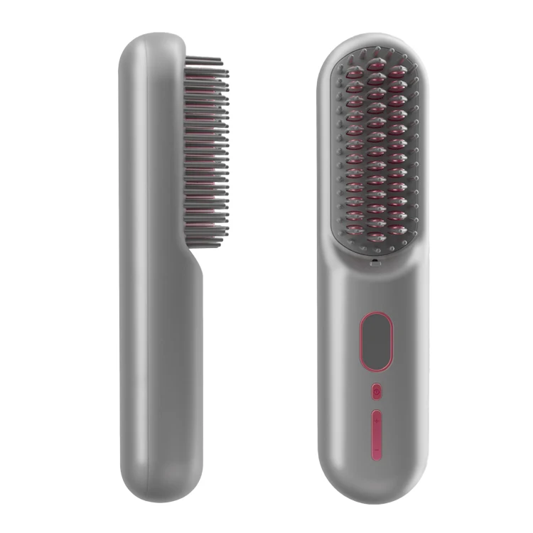 2024 Best-selling Electric Hot Hair Comb Straightener Negative Ion Mini Wireless Portable Heating